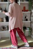 Bowie Asymmetric Turtle Neck Ribby Knit Shrimp /26 =